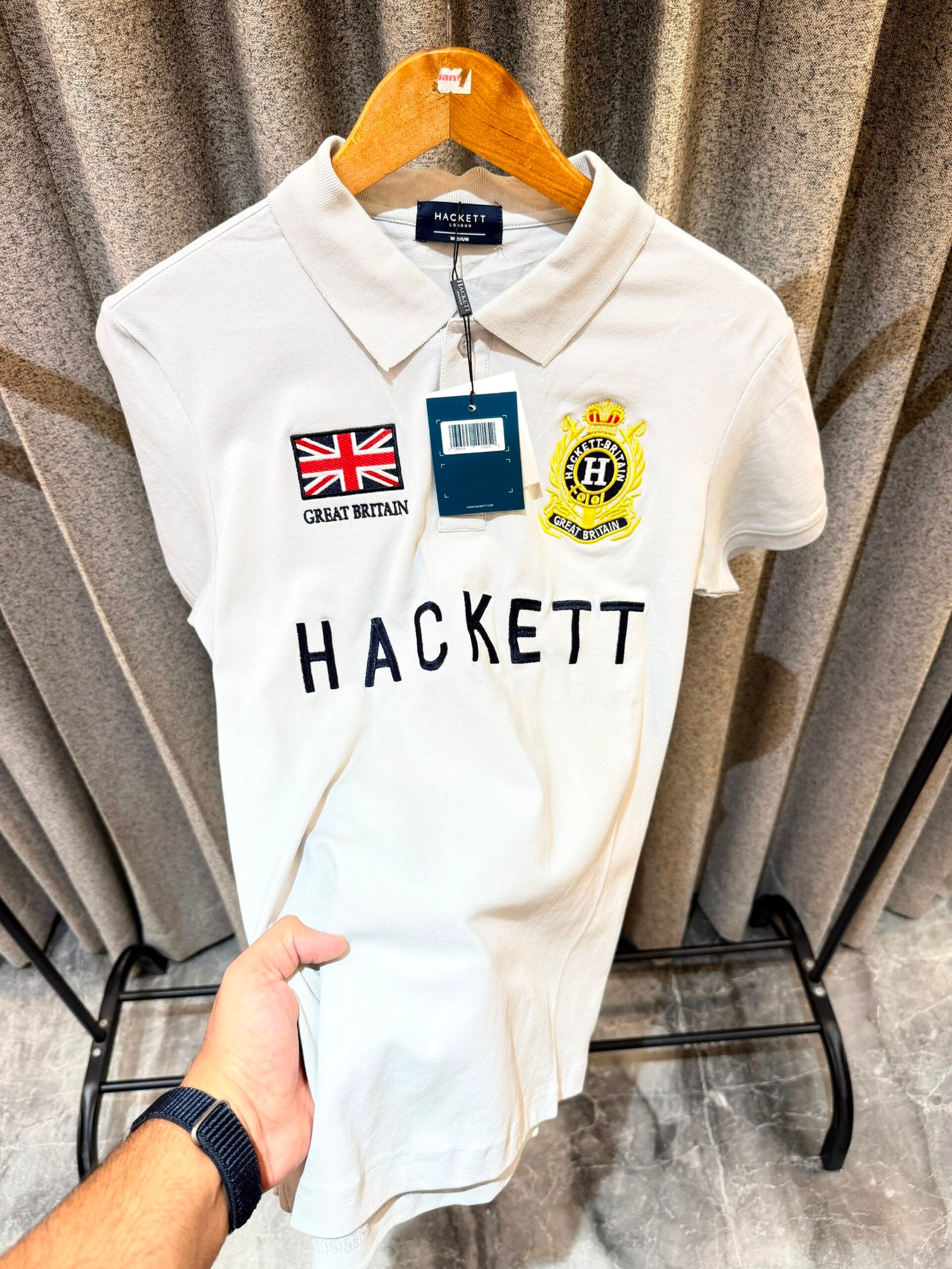 Hackett London White Polo Shirt
