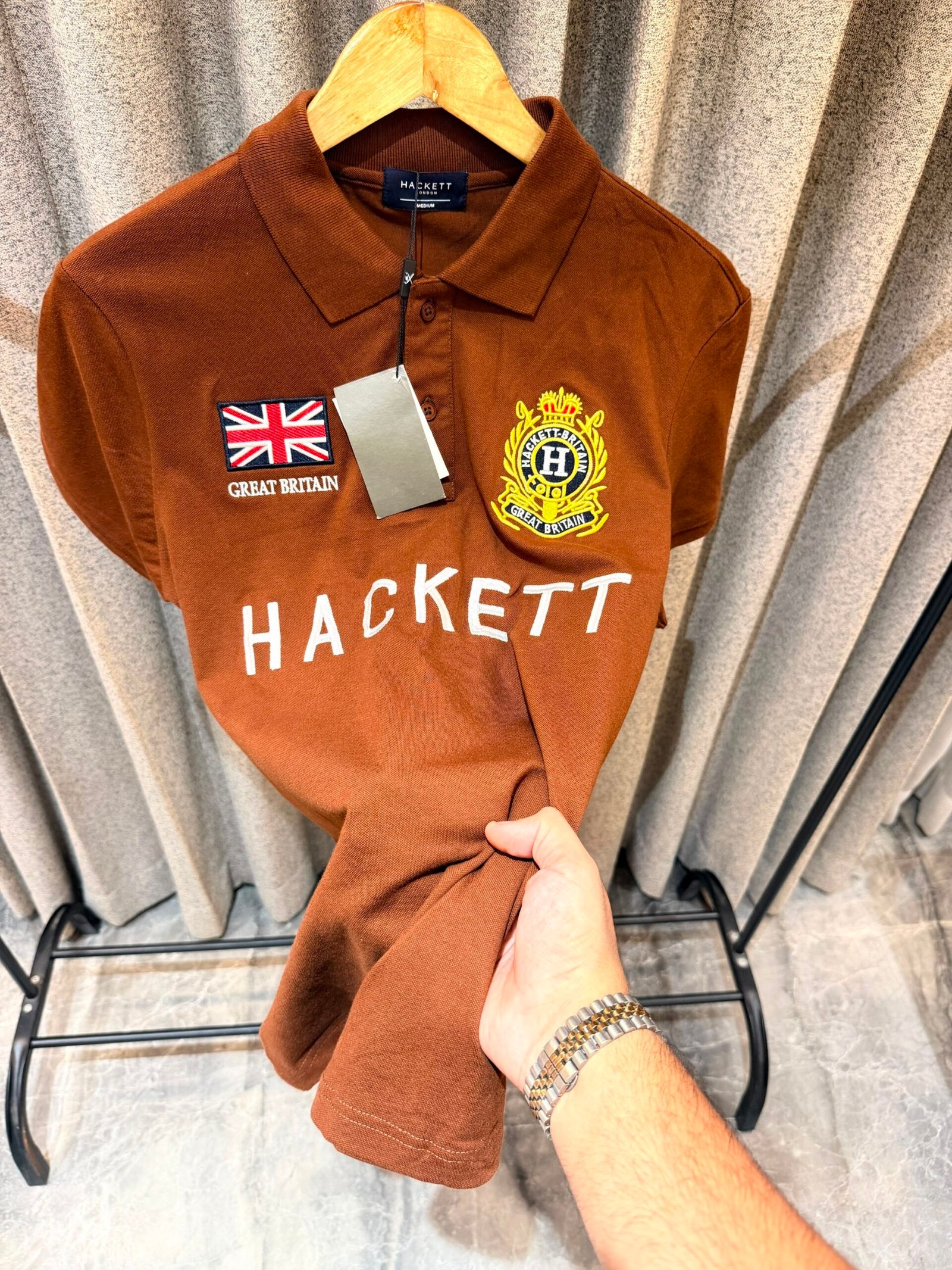 Hackett London Brown Polo Shirt