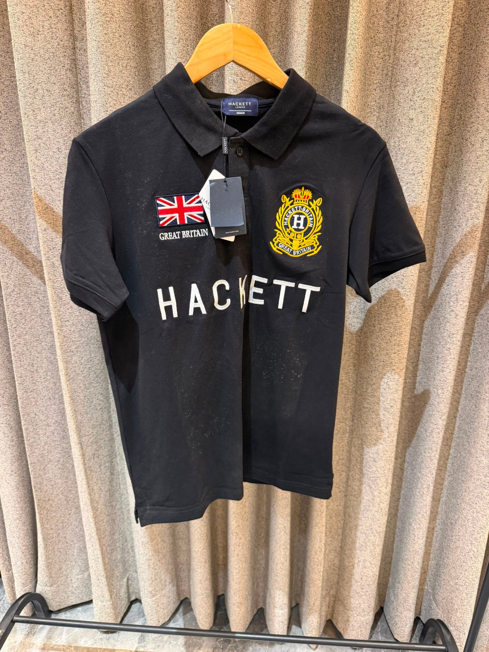 Hackett London Black Polo Shirt