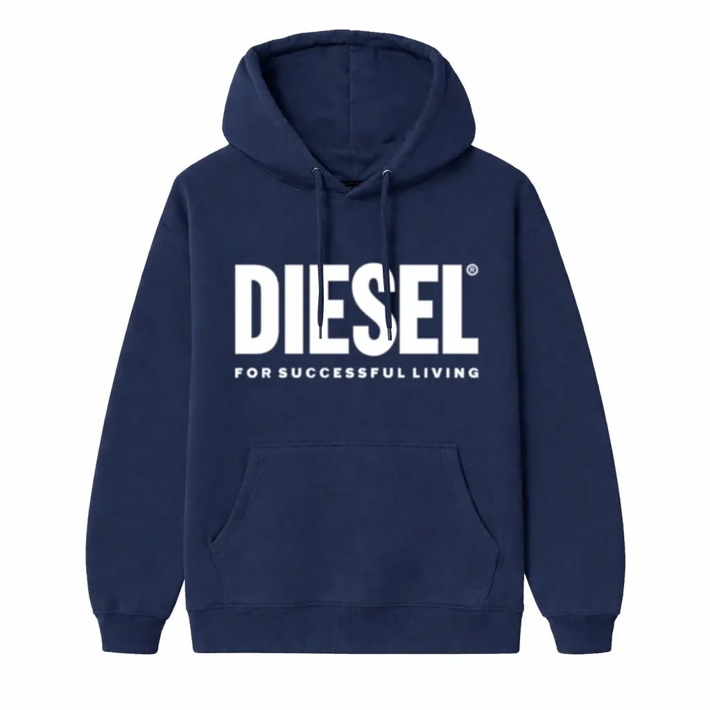 Diesel Navy Logo Hoodie