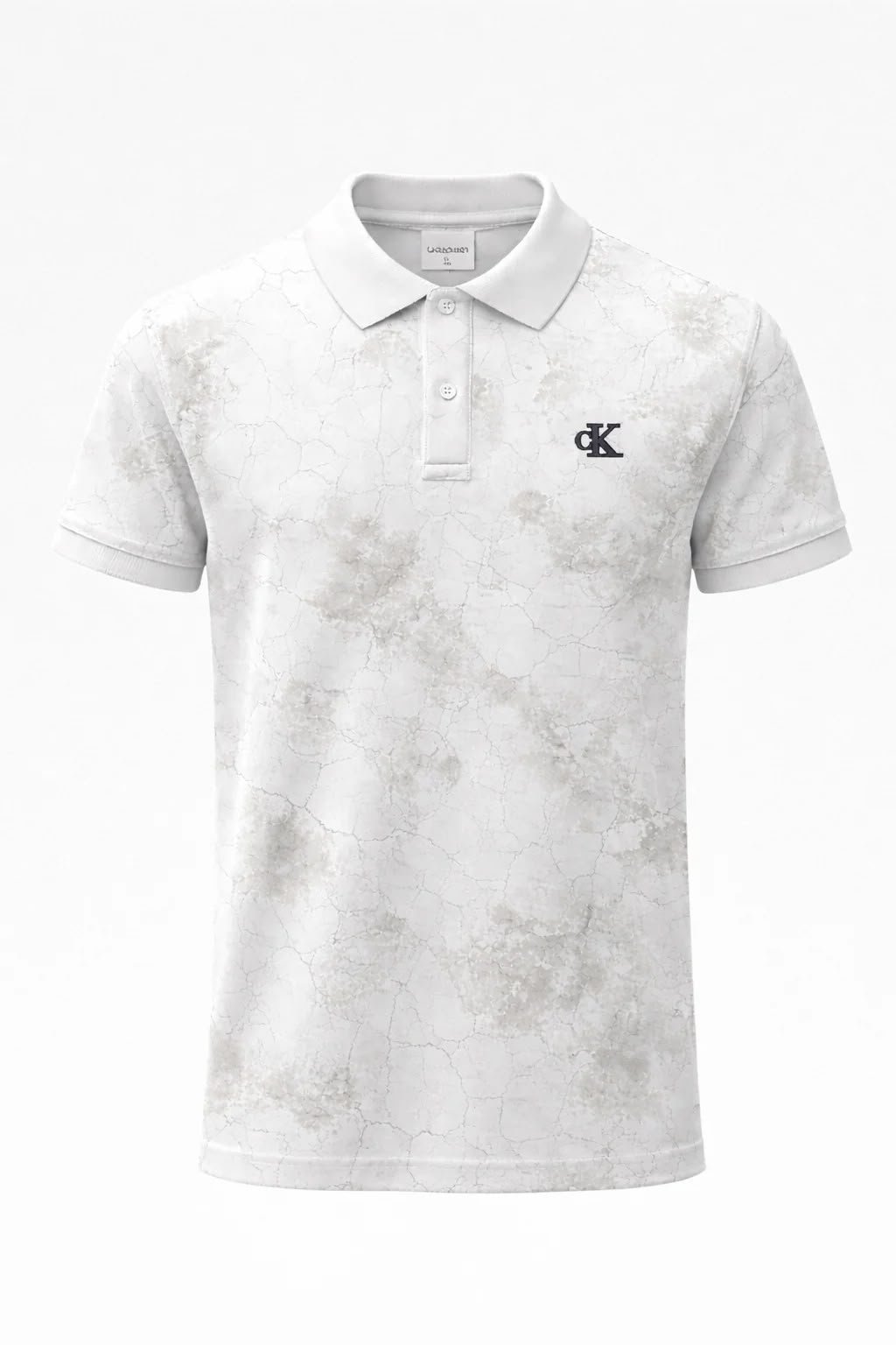 Premium White Textured Polo Shirt